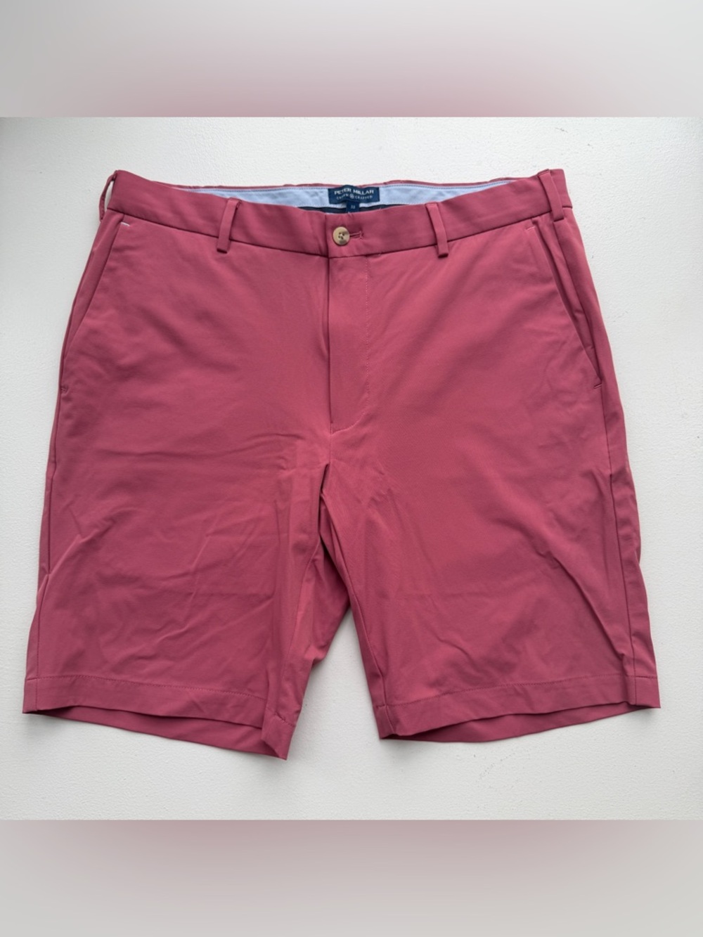 Peter Millar Crown Sports Men's Athletic Golf Shorts in Dusty Rose 33